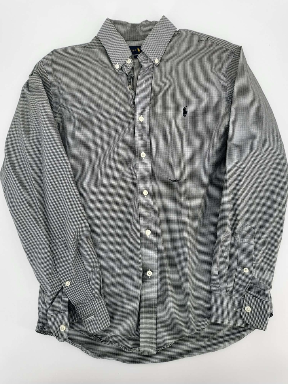 Polo by Ralph Lauren Gray Micro-Check Button-Down Shirt